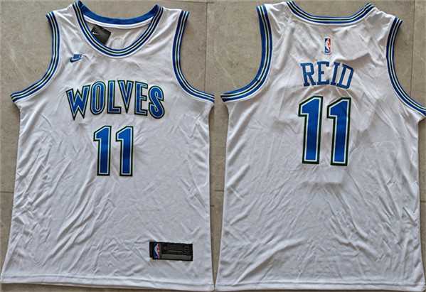 Mens Minnesota Timberwolves #11 Naz Reid White Stitched Jersey 500w